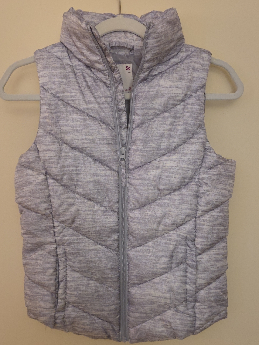 SO Light Heather Gray Quilted Puffer Vest